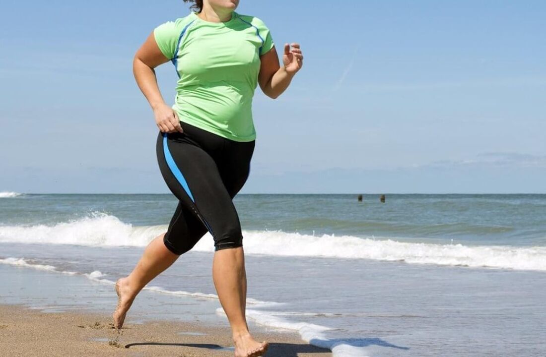 跑步例行减肥腹部和腿部