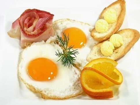 培根煎蛋作为胃炎的禁忌食物